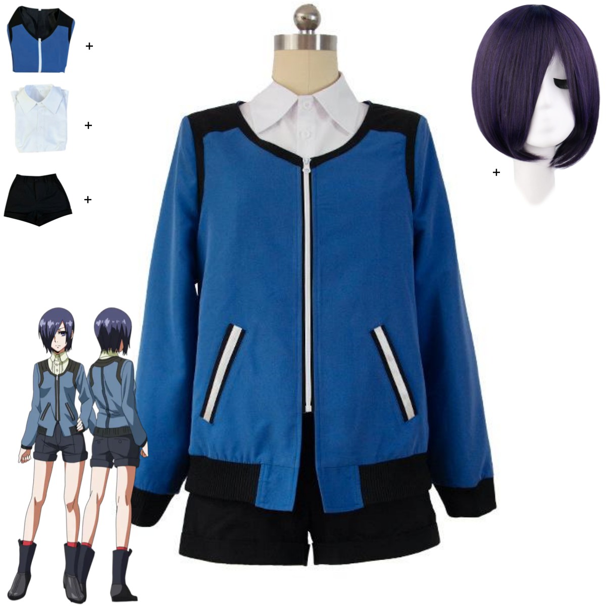Men Formal Wear Coat - Anime Tokyo Ghoul Touka Kirishima Costume