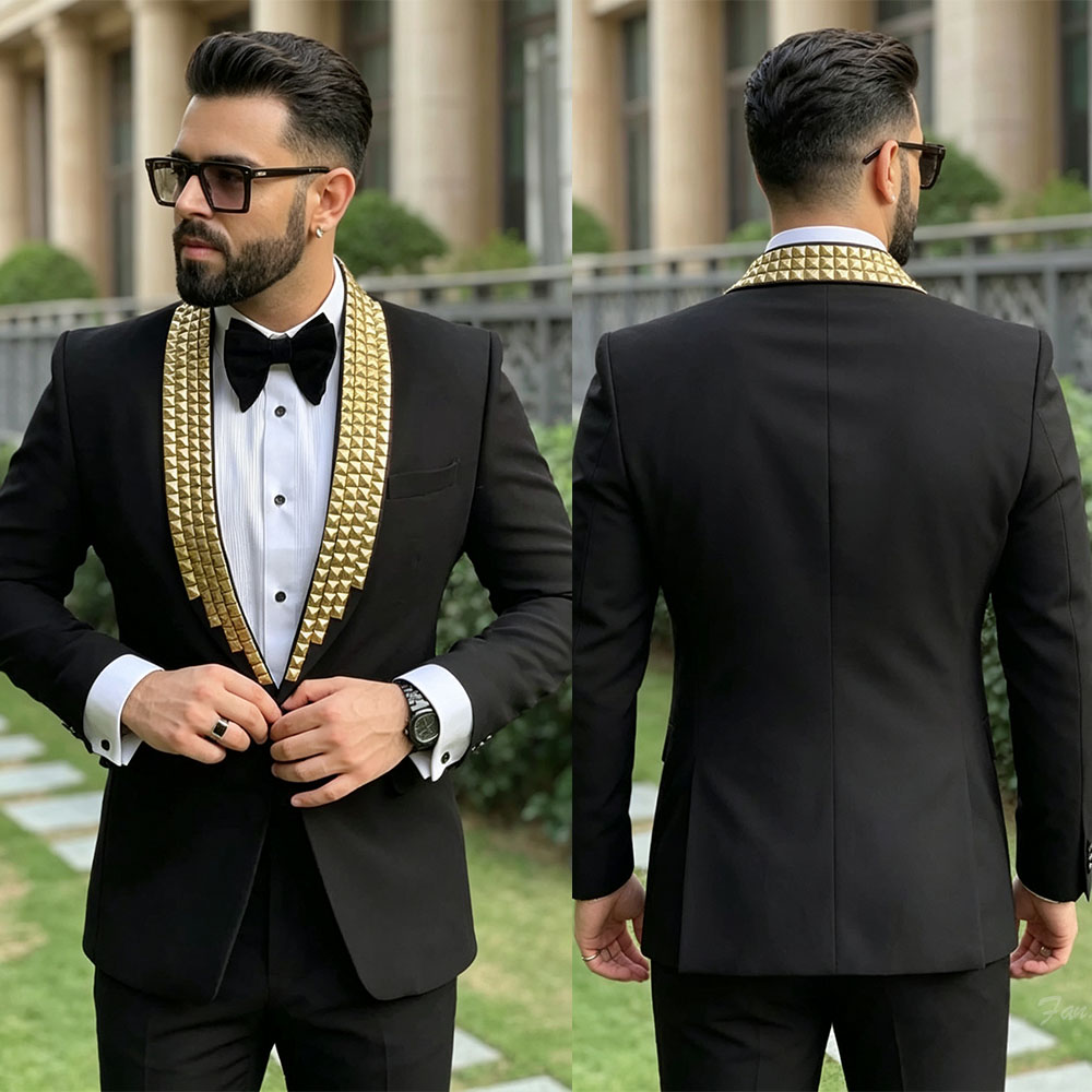 Wool Suit Jacket - Abiti da uomo moderni, smoking con