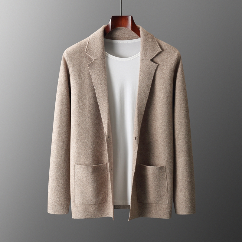 Wool Suit Jacket - 100% lana merino colletto da uomo