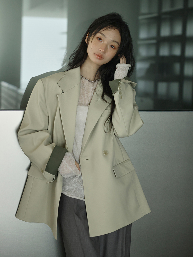 Wool Suit Jacket - Giacca in Lana Moofeel Stile Casual,