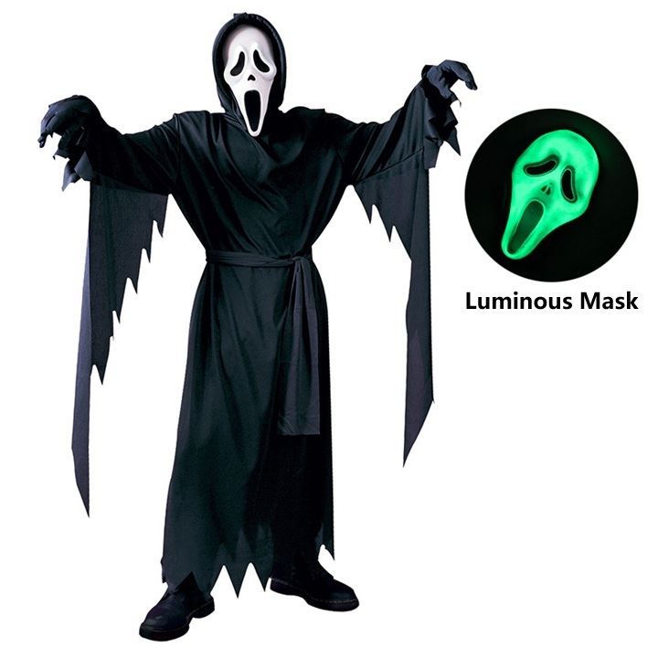 Formal Wear Gloves Men - Costume da Fantasma Horror per Uomo,