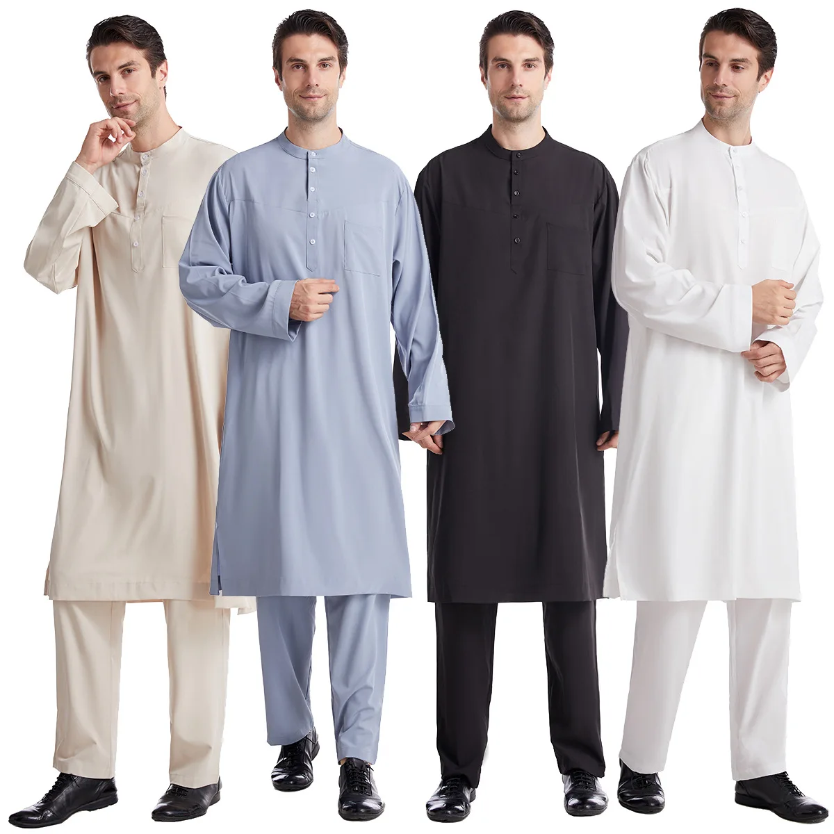 Arabic Formal Wear Men - Uomini musulmani Jubba Thobe 2 Pice