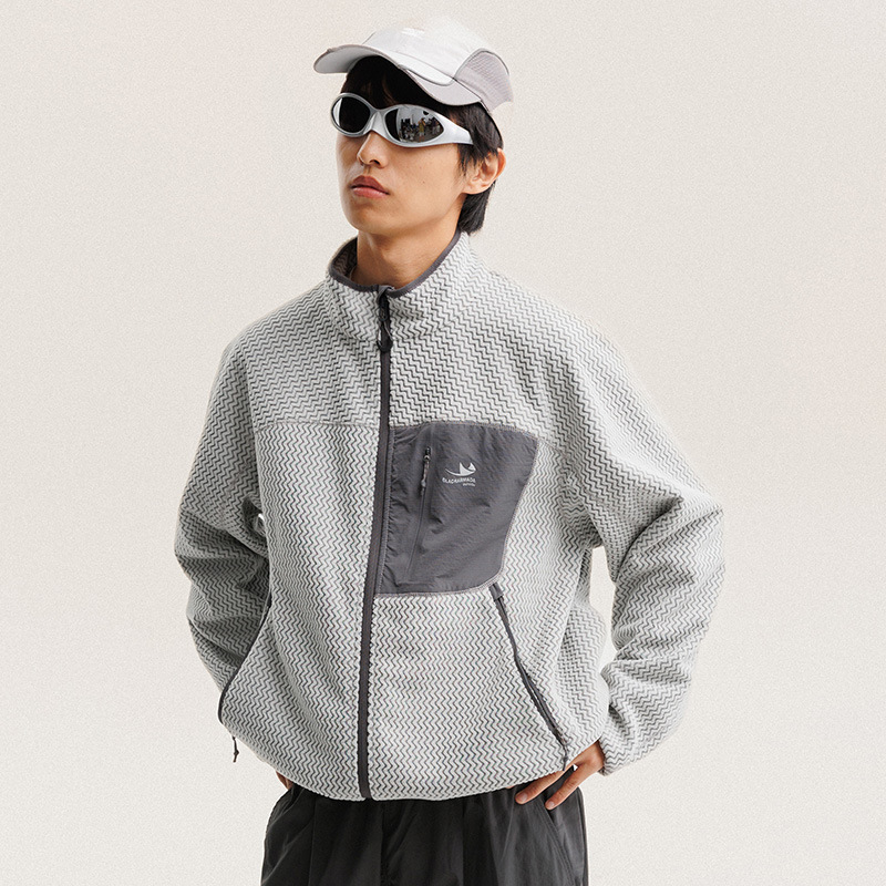 Wool Suit Jacket - Giacca in Pile Polare con Strisce