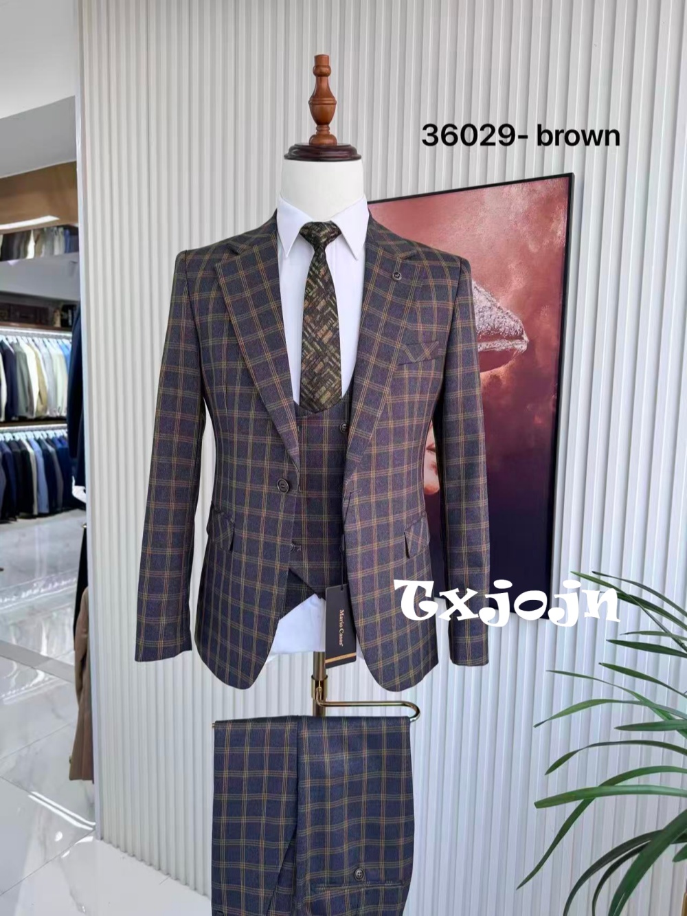 Men Formal Wear Sale - Completo da uomo a quadri, elegante,