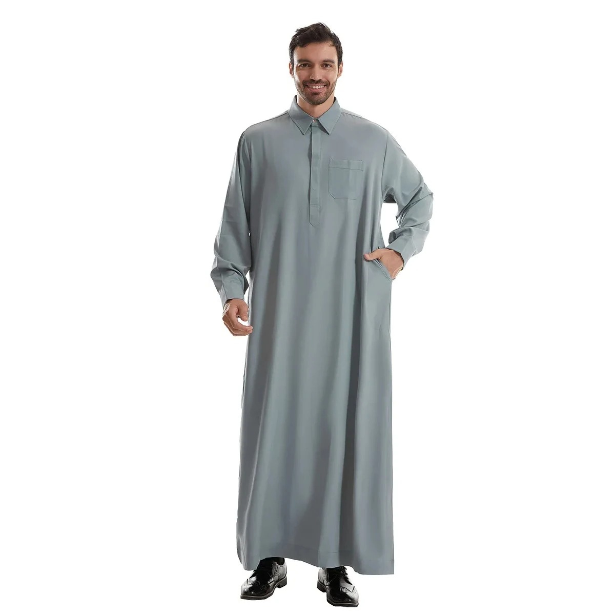Arabic Formal Wear Men - Jubba Thobe da Uomo, Camicia Lunga,
