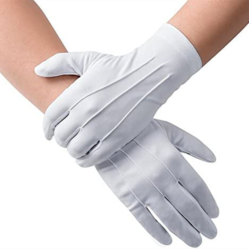 Formal Wear Gloves Men - Guanti Bianchi in Cotone da Uomo