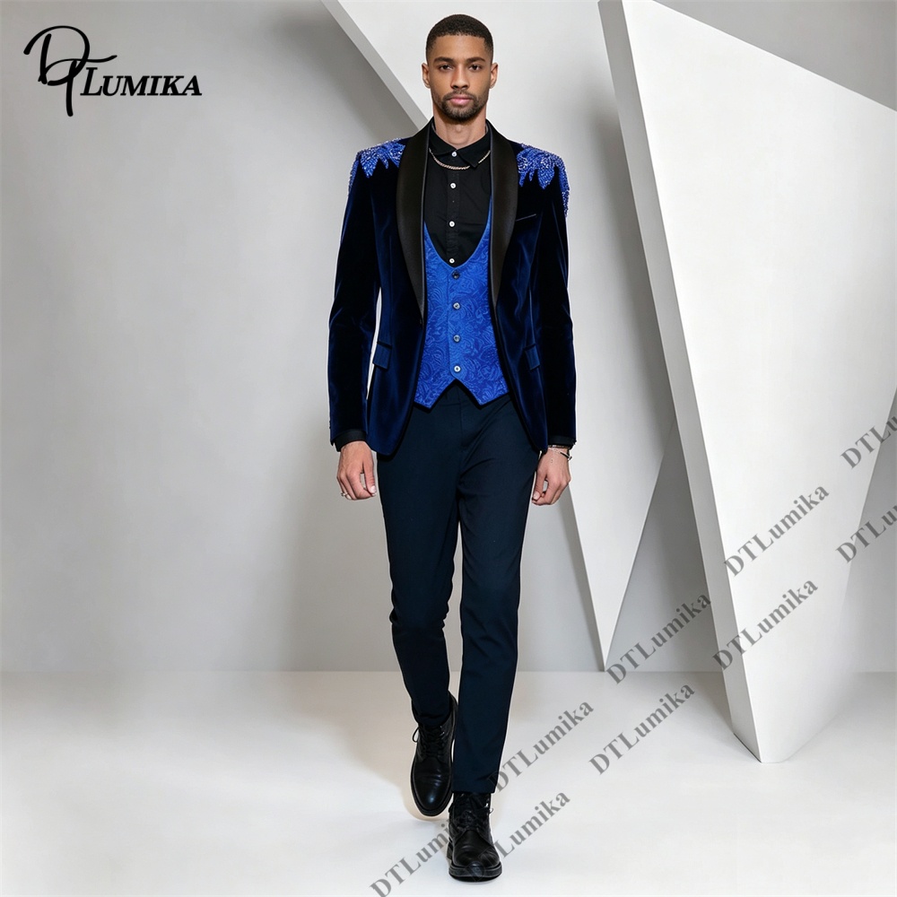Men'S Formal Wear For Office - Completo da Uomo Peagent in Velluto