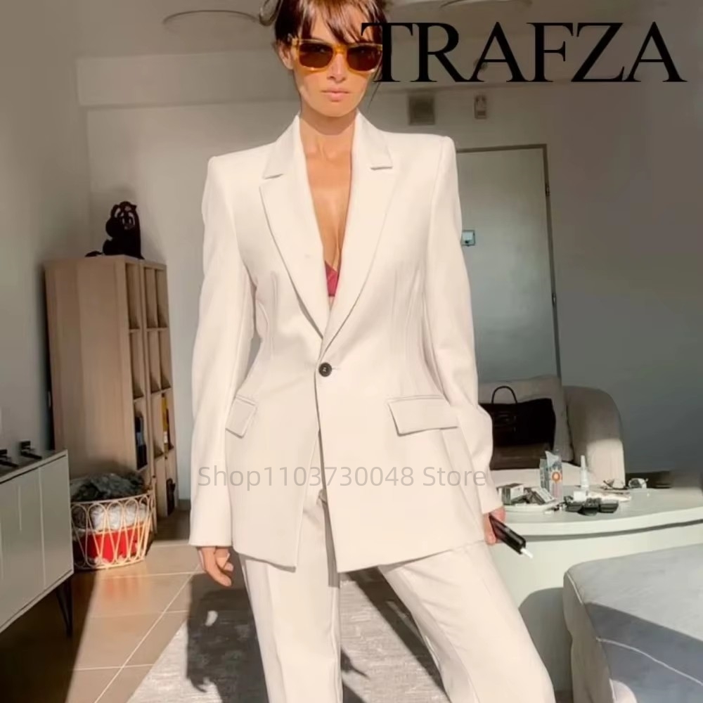 Wool Suit Jacket - Completo Formale da Ufficio per Donna: