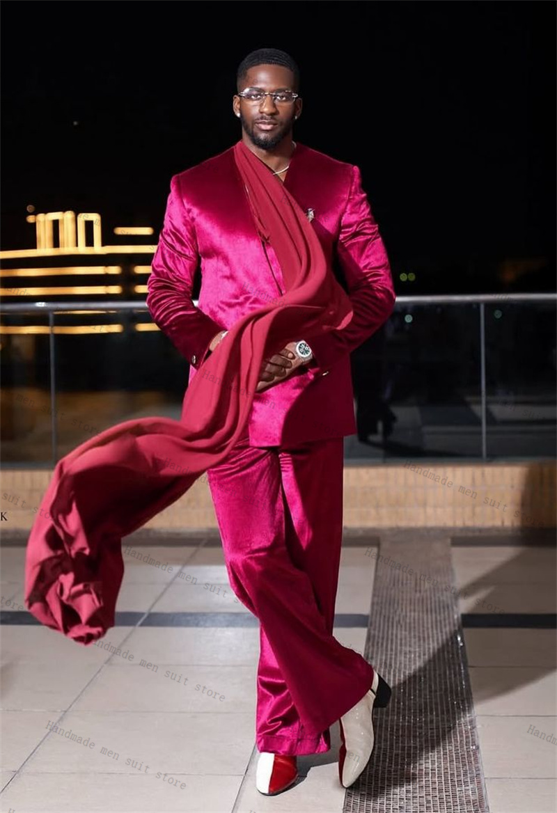 Abito da uomo in raso rosa Set - Men Formal Wear With Scarf recensione e prezzo