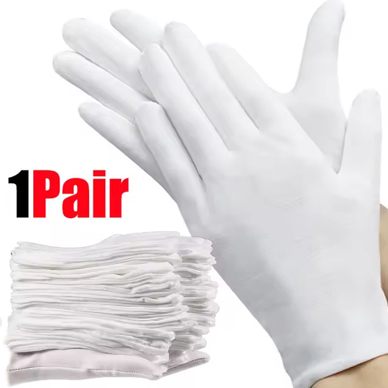 1 paio di guanti bianchi in co - Formal Wear Gloves Men recensione e prezzo
