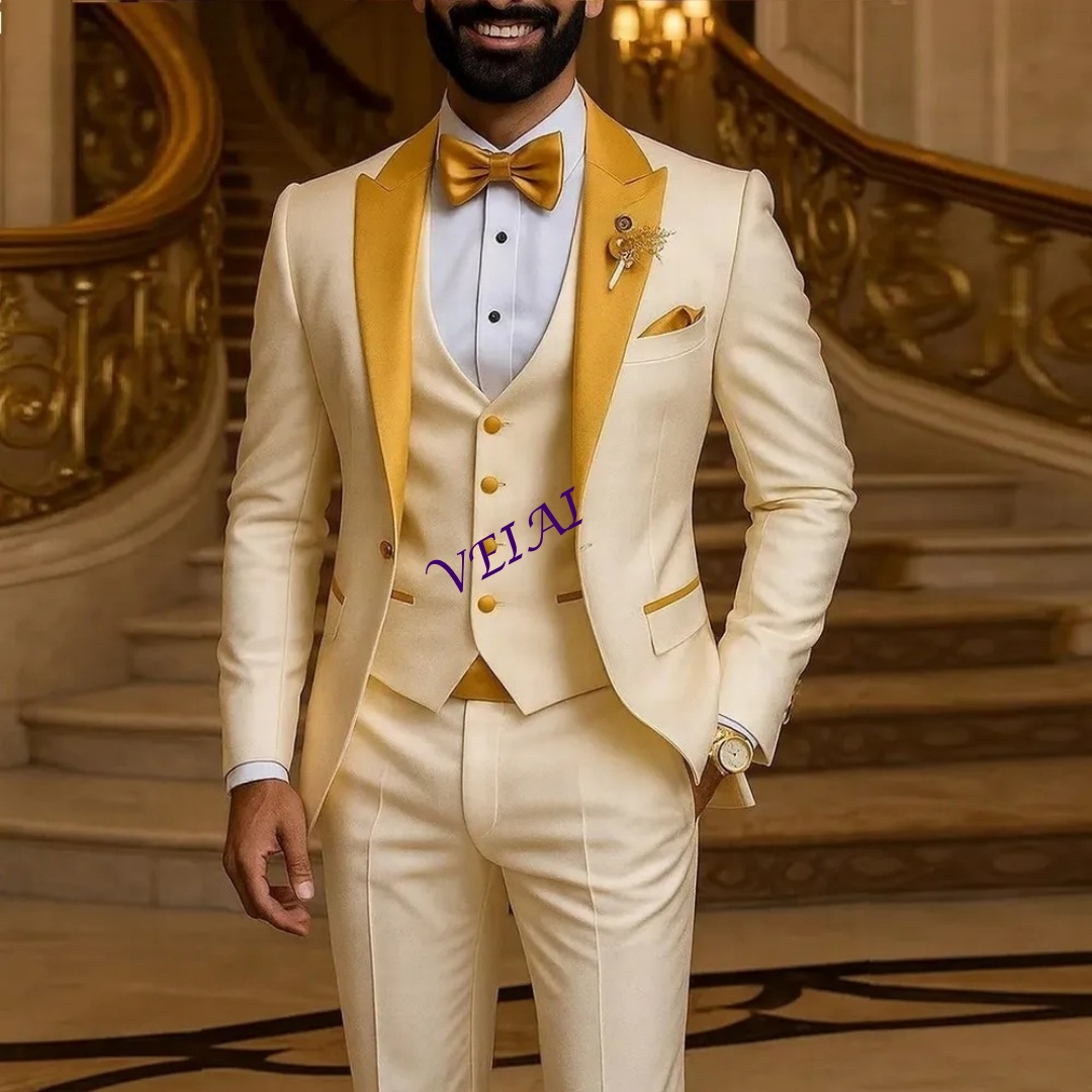 Abito da uomo avorio con colle - Men Formal Wear Coat recensione e prezzo