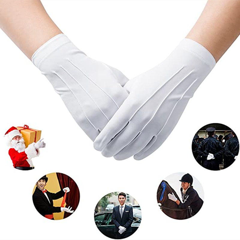 4 pezzi guanti di cotone bianc - Formal Wear Gloves Men recensione e prezzo