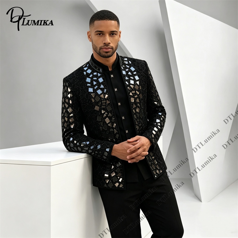 Completo da Uomo Nero con Coll - Men'S Formal Wear For Office recensione e prezzo
