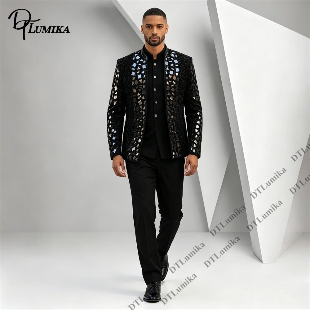 Completo da Uomo Nero con Coll - Men'S Formal Wear For Office recensione e prezzo