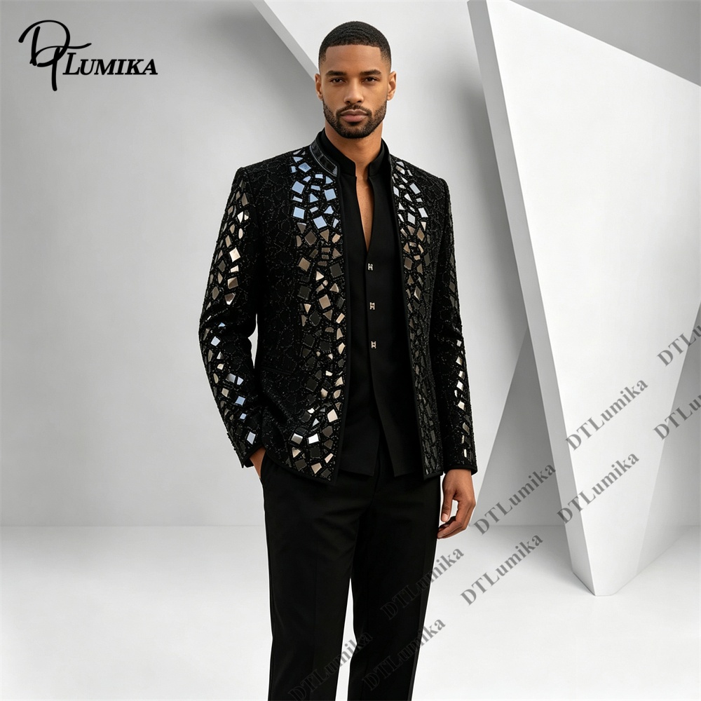 Completo da Uomo Nero con Coll - Men'S Formal Wear For Office recensione e prezzo