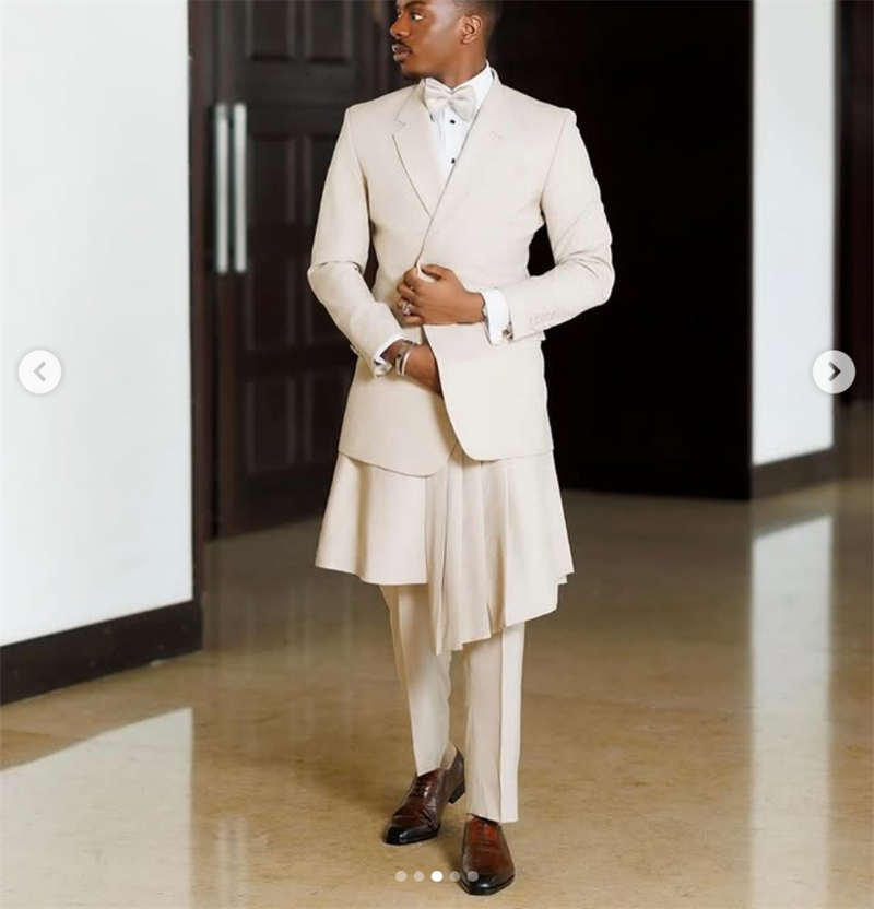 Abito da uomo beige Set 2 pezz - Arabic Formal Wear Men recensione e prezzo