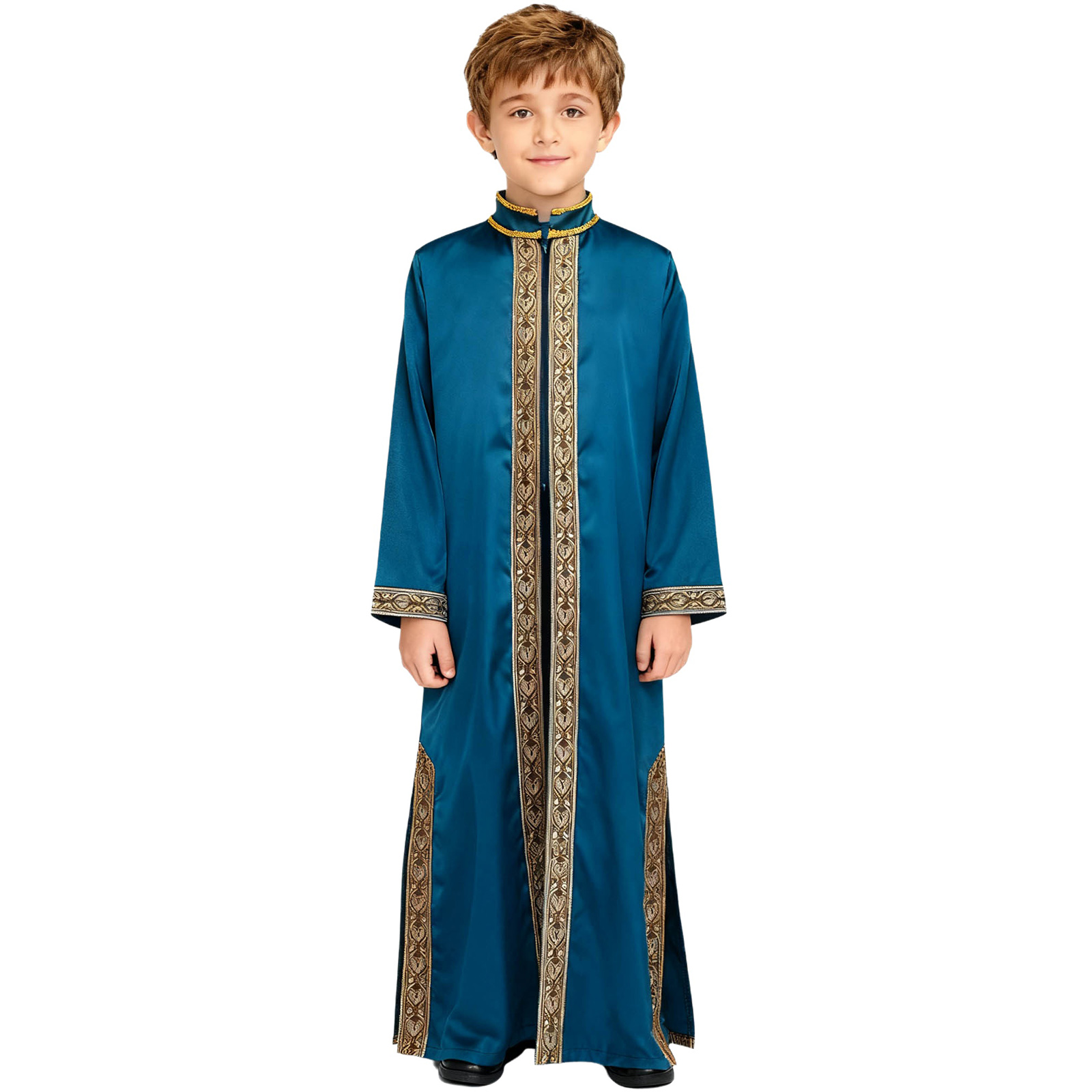 Ragazzi ricamo oro maxi musulm - Men Formal Wear Coat recensione e prezzo