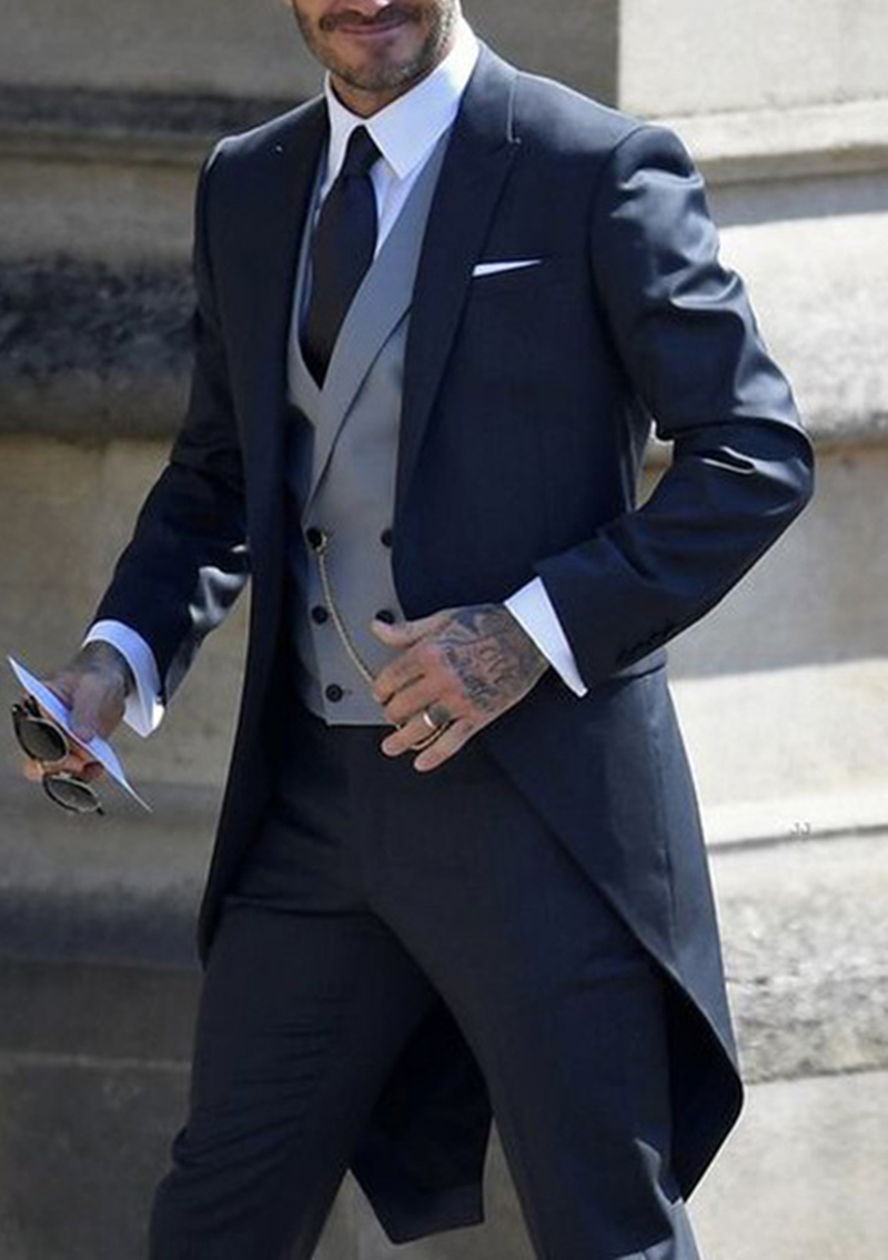 Navy Men Tuxedos Tailcoat abit - Wool Suit Jacket recensione e prezzo